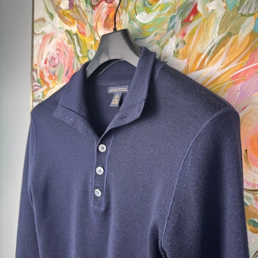 Banana Republic Extra Fine Italian Merino Wool Pullover Sweater